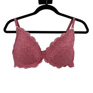 Secret Treasures Balconette Bra Lace Pink‎ Padded Wired Adjustable Women's 40C